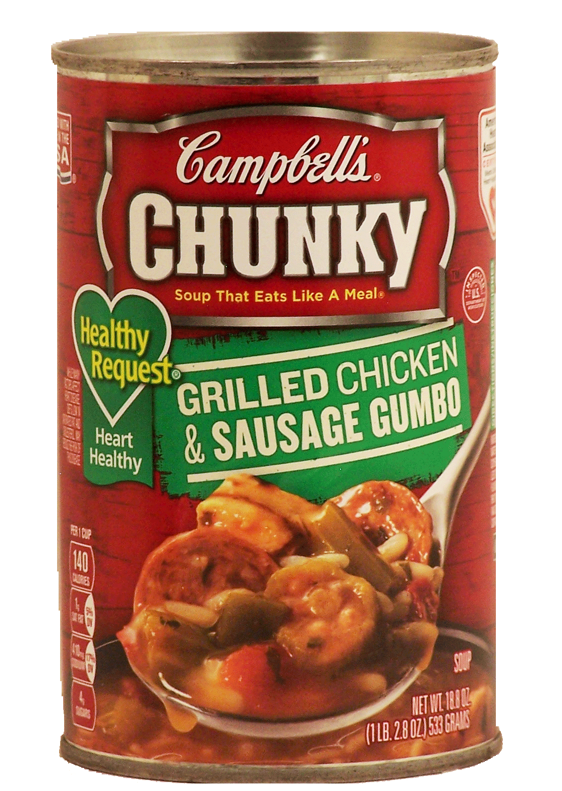 Campbell's Chunky Healthy Request; grilled chicken & sausage gumbo prepared soup Full-Size Picture